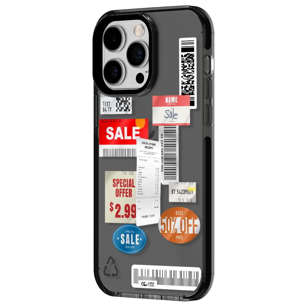 Sale Stickers Apple iPhone 15 Pro impact Smoke Black Case