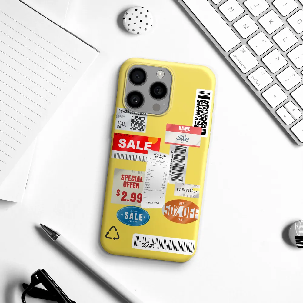 Sale Stickers Apple Iphone 15 Pro max Silicone canary yellow Case