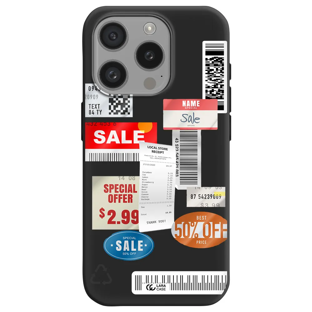 Sale Stickers Apple Iphone 15 Pro Silicone Black Case