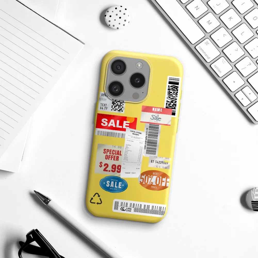 Sale Stickers Apple Iphone 15 Pro Silicone Canary Yellow Case