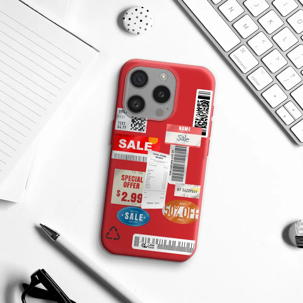 Sale Stickers Apple Iphone 15 Pro Silicone Imperial Red Case