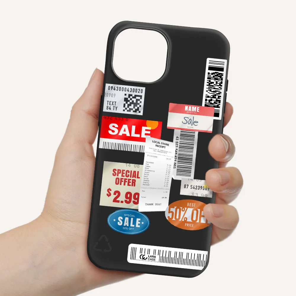 Sale Stickers Apple iPhone 15 Silicone black Case