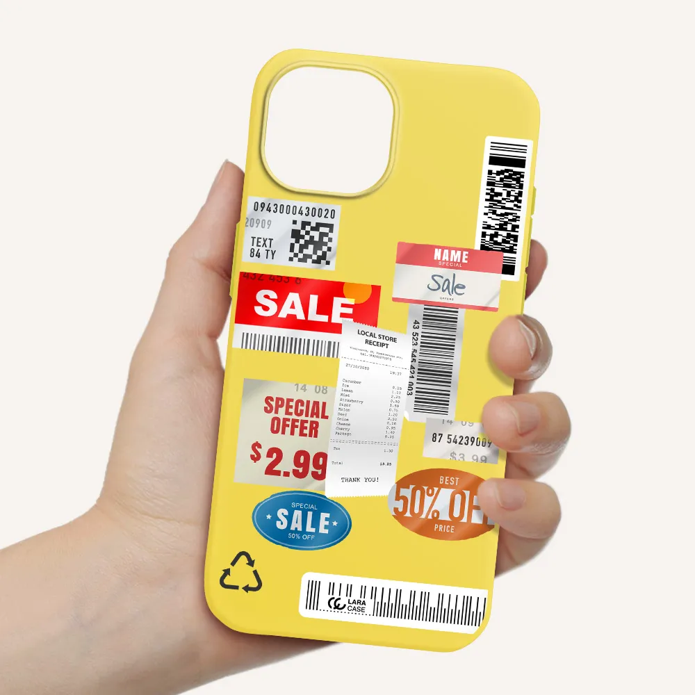 Sale Stickers Apple iPhone 15 Silicone canary yellow Case