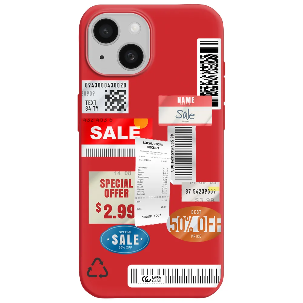 Sale Stickers Apple Iphone 15 Silicone Imperial Red Case