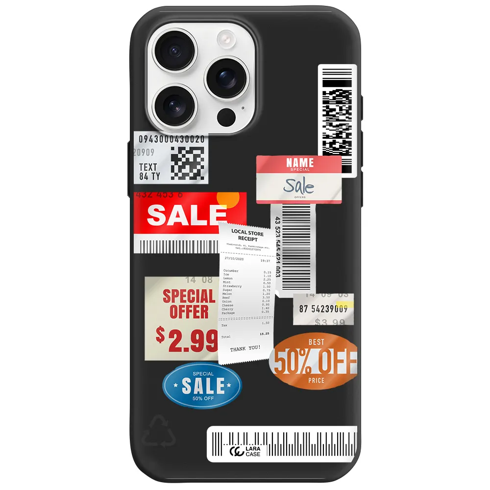 Sale Stickers Apple Iphone 16 Pro Max Silicone Black Case