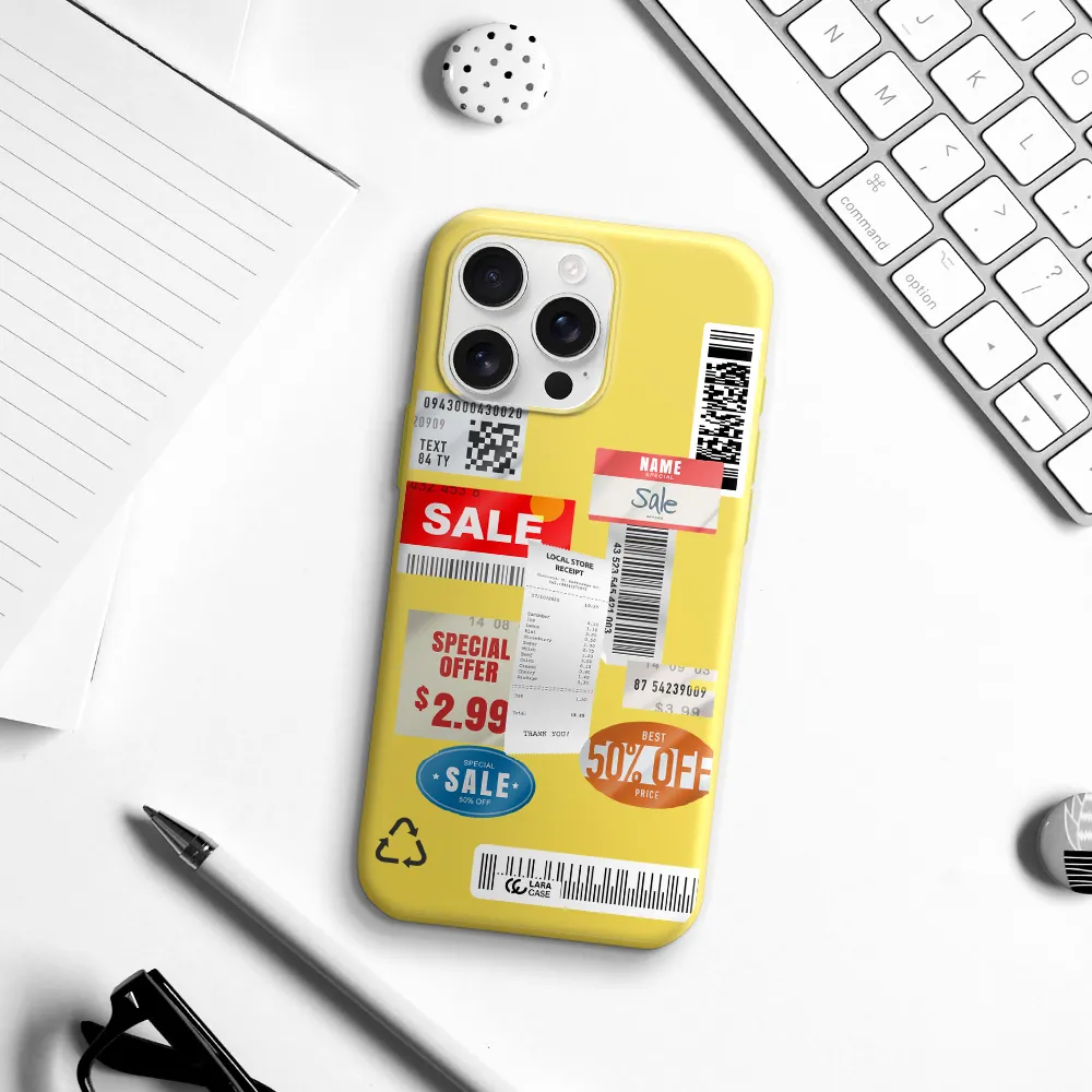 Sale Stickers Apple Iphone 16 Pro Max Silicone Canary Yellow Case