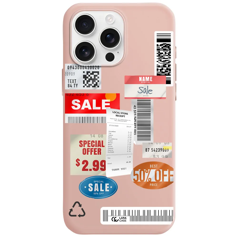 Sale Stickers Apple Iphone 16 Pro Max Silicone Pastel Pink Case