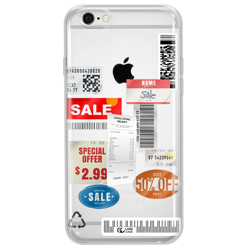 Sale Stickers Apple iPhone 6 Clear TPU Case