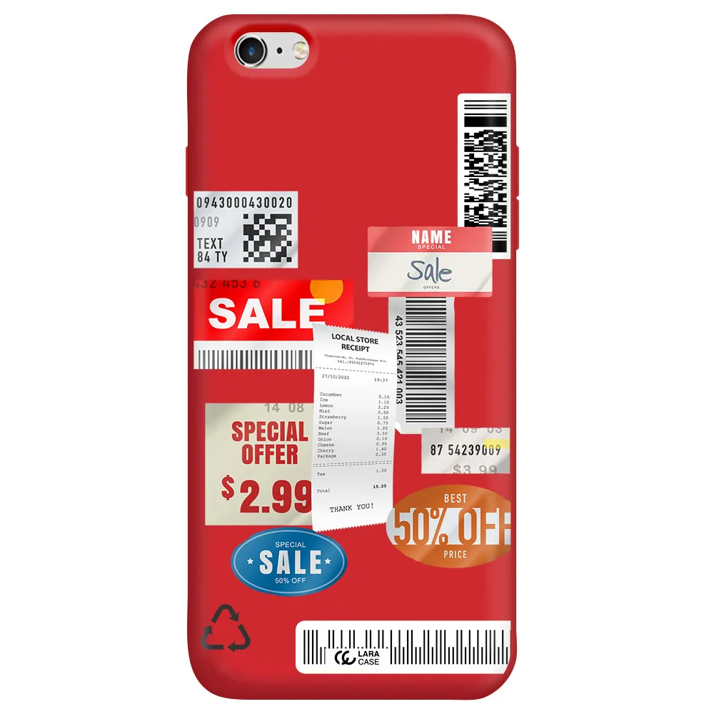 Sale Stickers Apple iPhone 6 plus Silicone Imperial Red Case