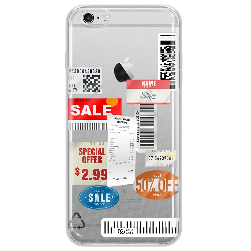 Sale Stickers Apple iPhone 6 s plus Clear TPU Case