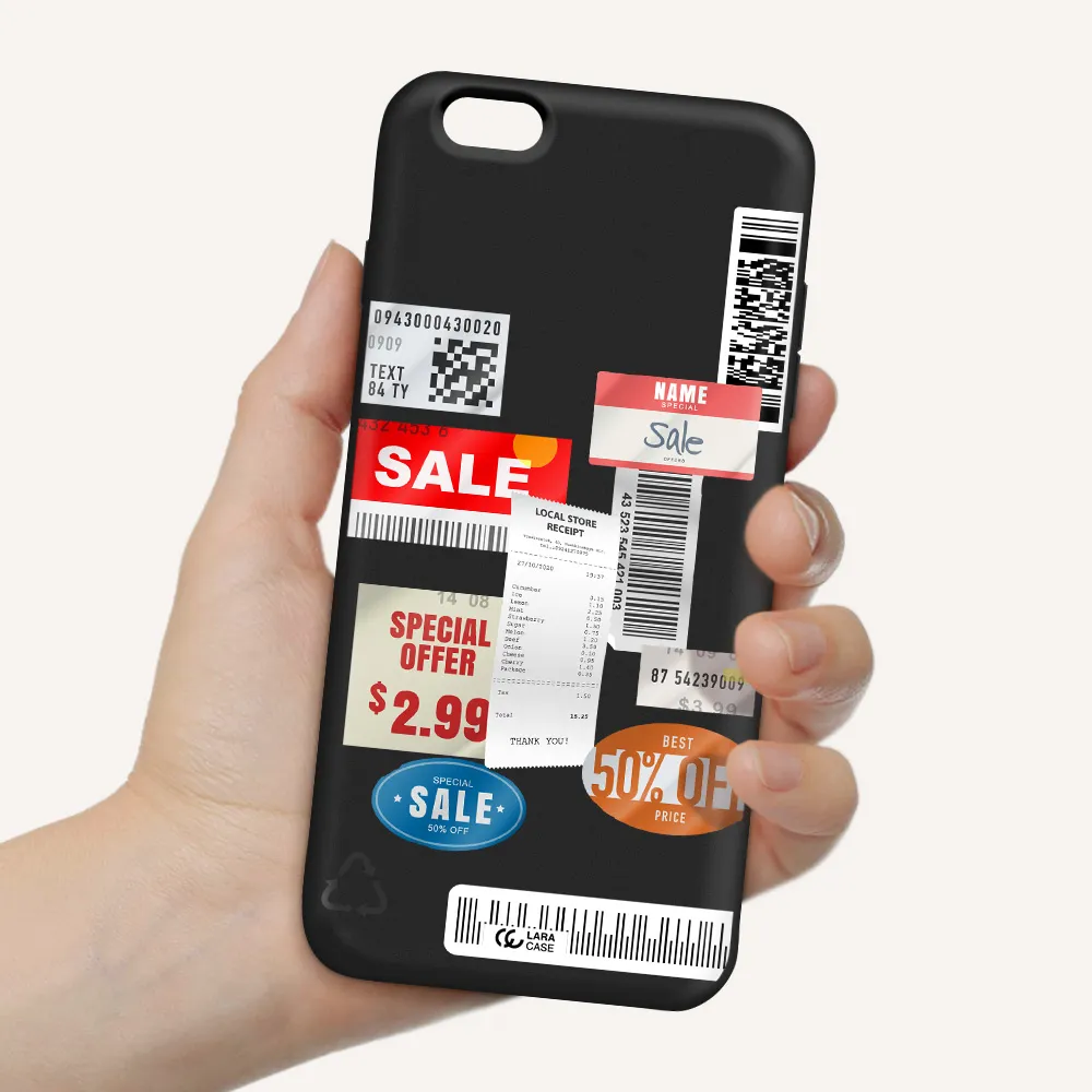 Sale Stickers Apple iPhone 6 s plus Silicone black Case