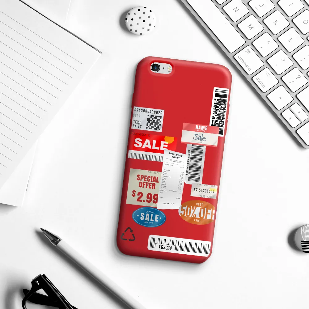 Sale Stickers Apple iPhone 6 s plus Silicone Imperial Red Case