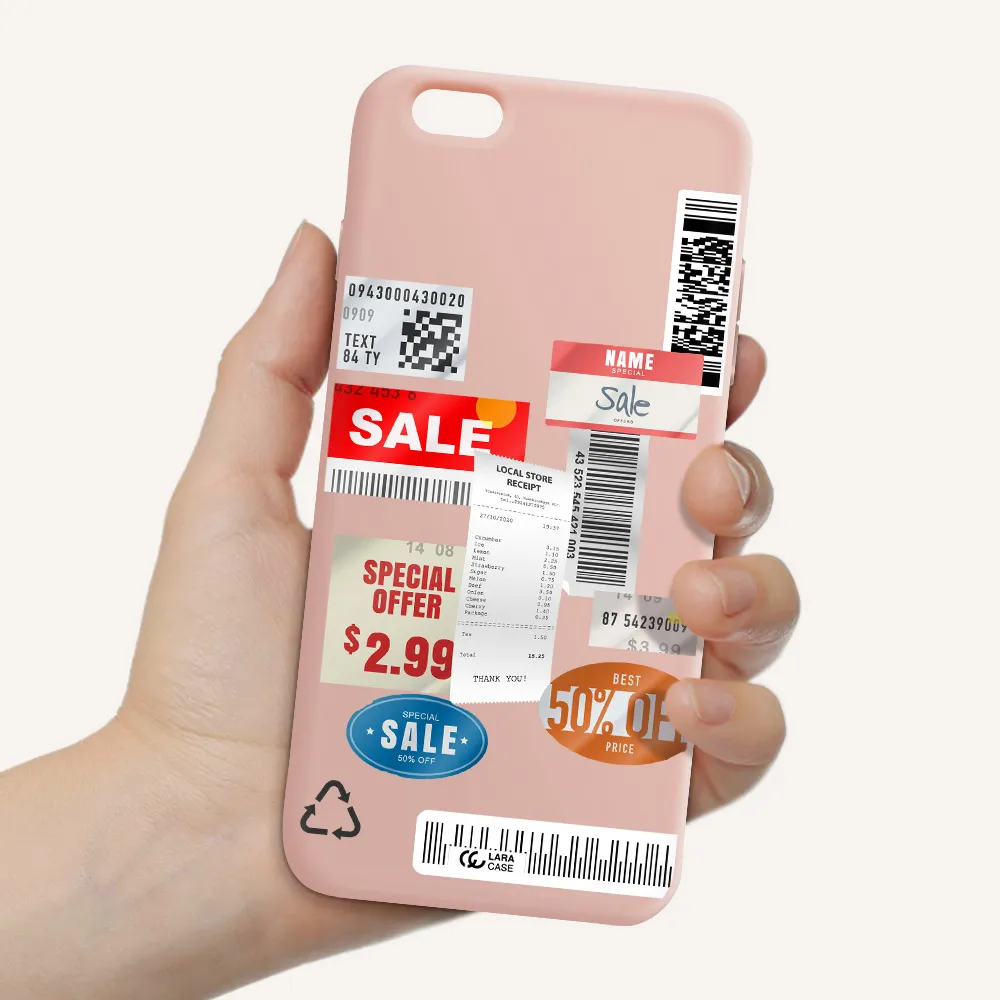 Sale Stickers Apple iPhone 6 s plus Silicone pastel pink Case
