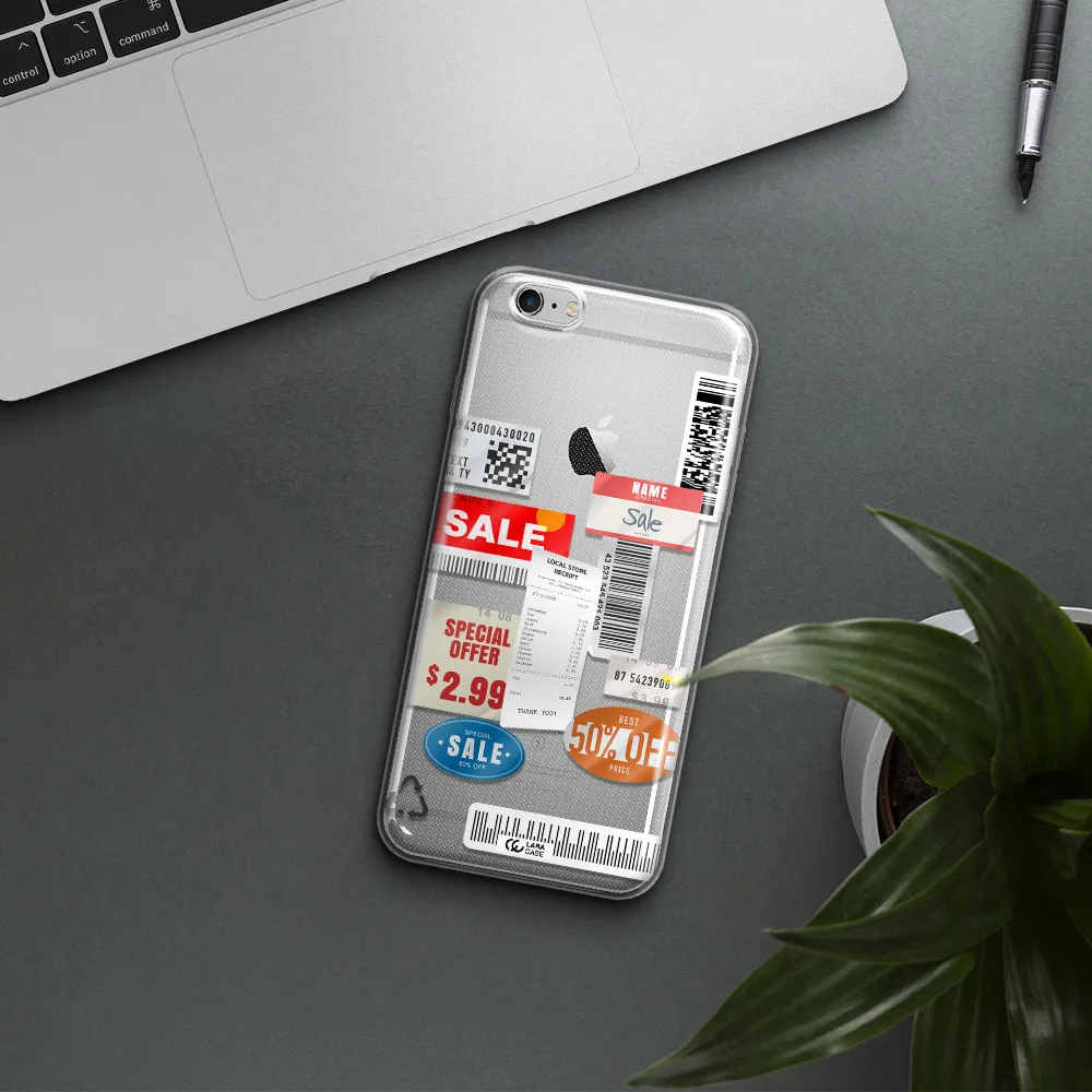 Sale Stickers Apple iPhone 6S Clear TPU Case