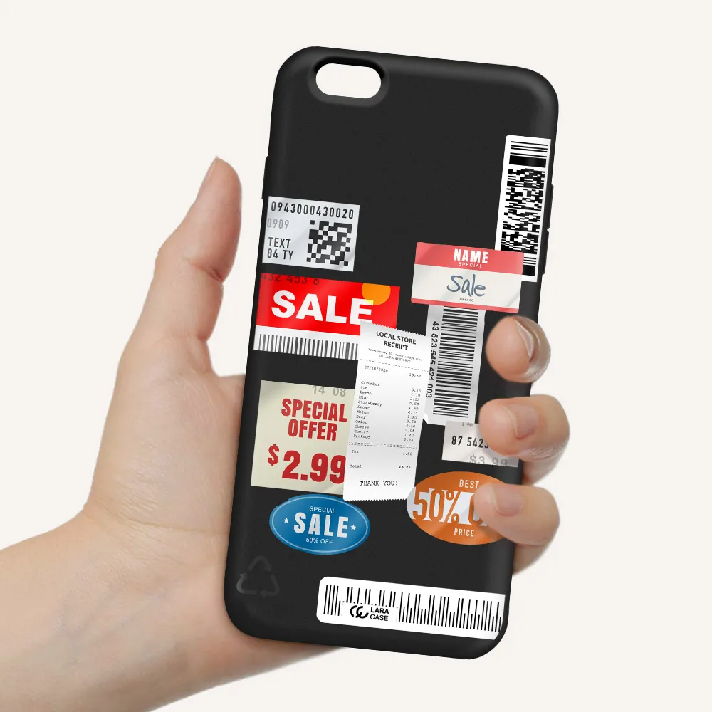 Sale Stickers Apple iPhone 6S Silicone black Case