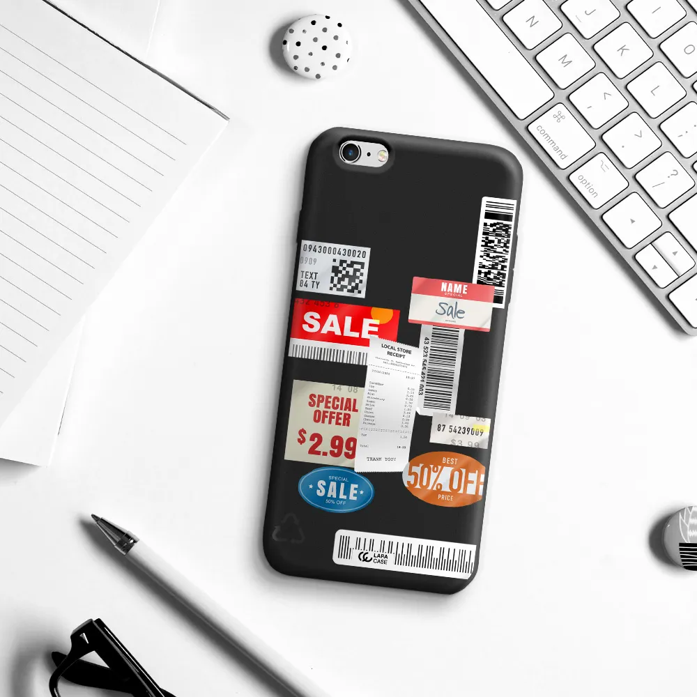 Sale Stickers Apple iPhone 6S Silicone black Case