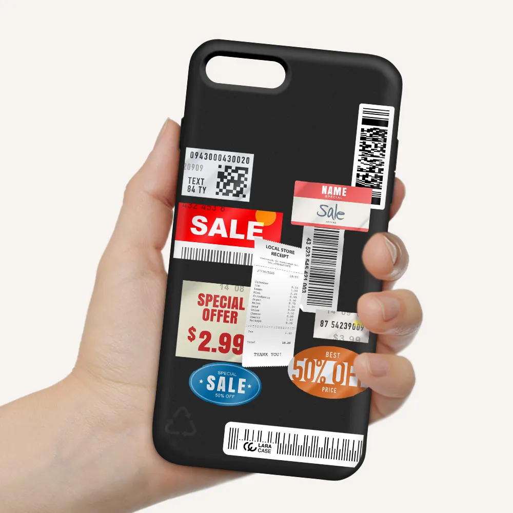 Sale Stickers Apple iPhone 7 plus Silicone black Case