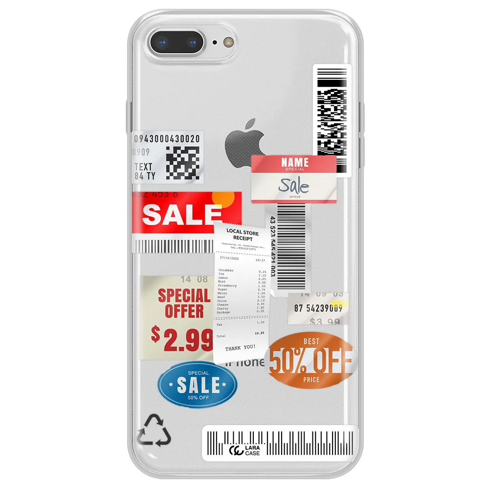 Sale Stickers Apple iPhone 8 plus Clear TPU Case