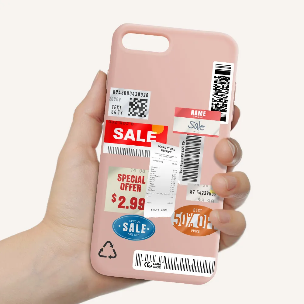 Sale Stickers Apple iPhone 8 plus Silicone pastel pink Case