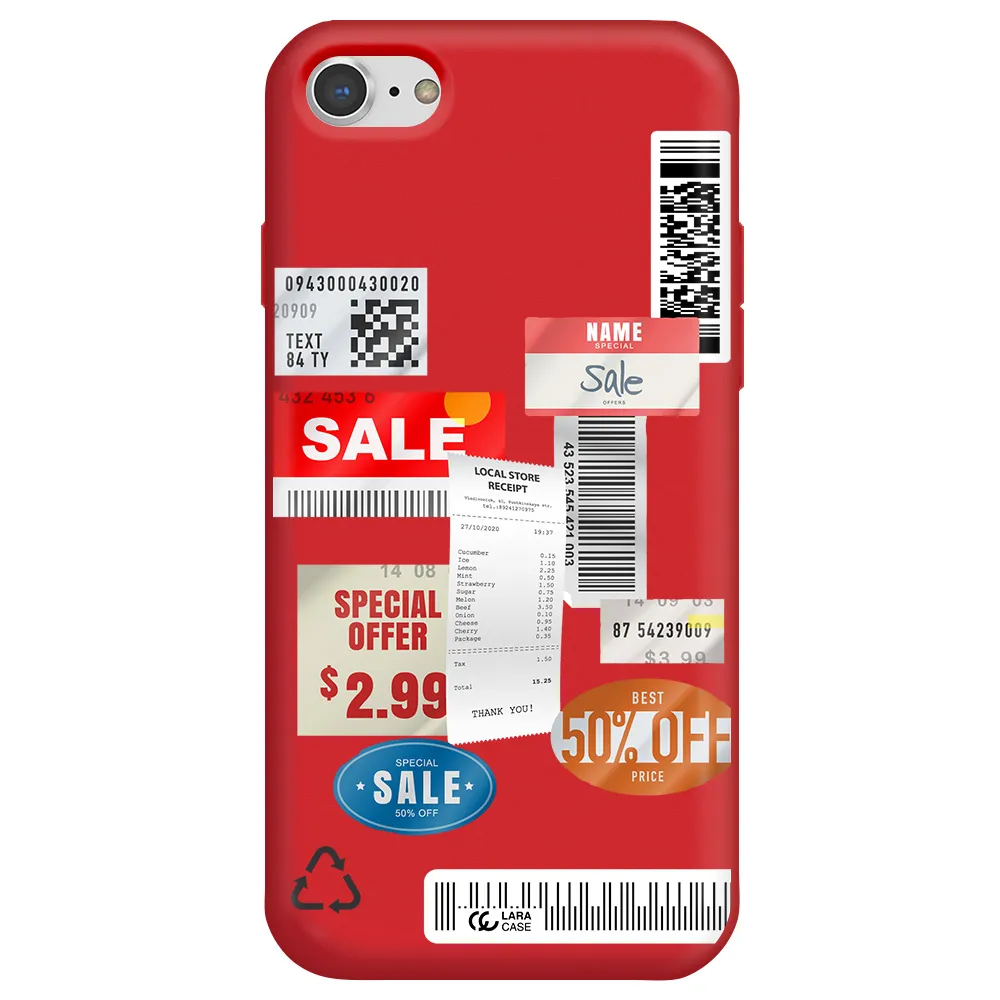 Sale Stickers Apple iPhone 8 Silicone Imperial Red Case