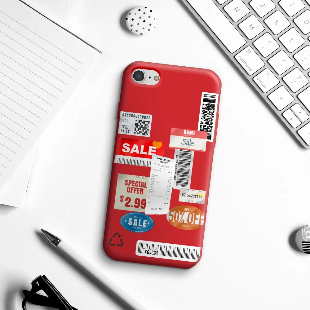 Sale Stickers Apple iPhone 8 Silicone Imperial Red Case