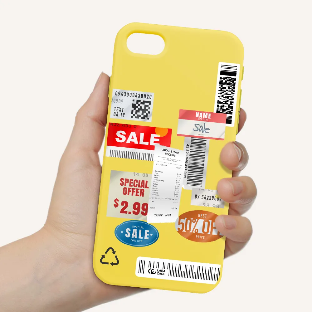 Sale Stickers Apple iPhone se 2020 Silicone canary yellow Case