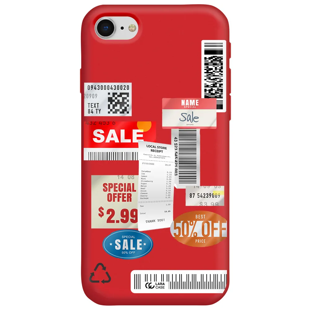 Sale Stickers Apple iPhone se 2020 Silicone Imperial Red Case