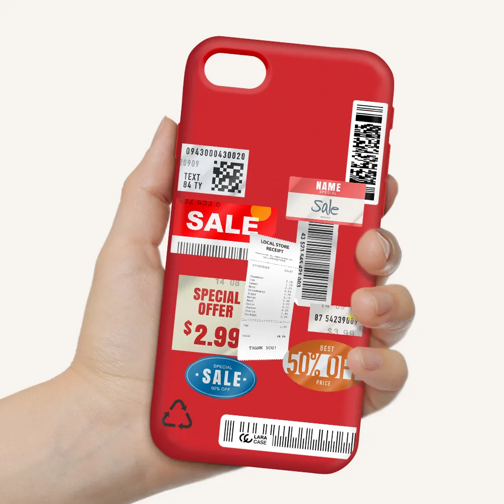 Sale Stickers Apple iPhone se 2020 Silicone Imperial Red Case