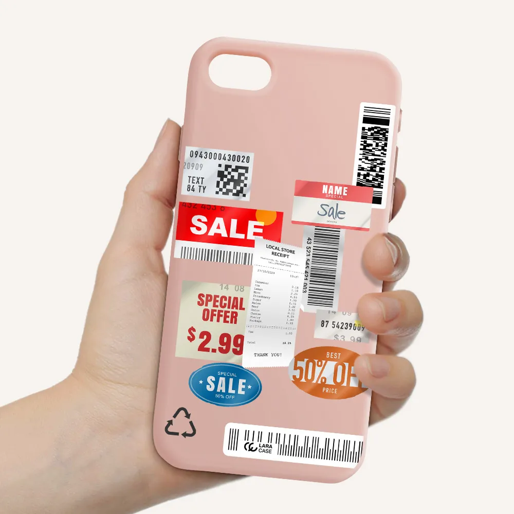 Sale Stickers Apple iPhone se 2020 Silicone pastel pink Case