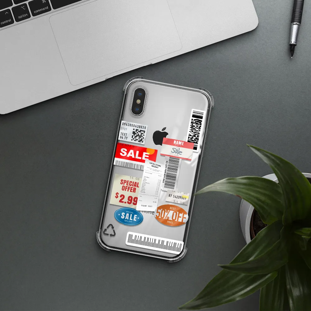Sale Stickers Apple iPhone X Clear PC Case