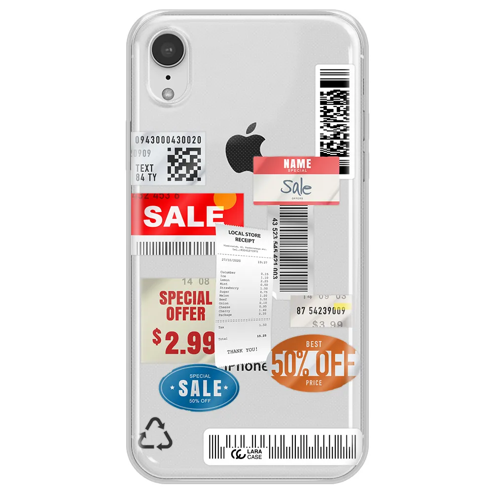 Sale Stickers Apple iPhone XR Clear TPU Case