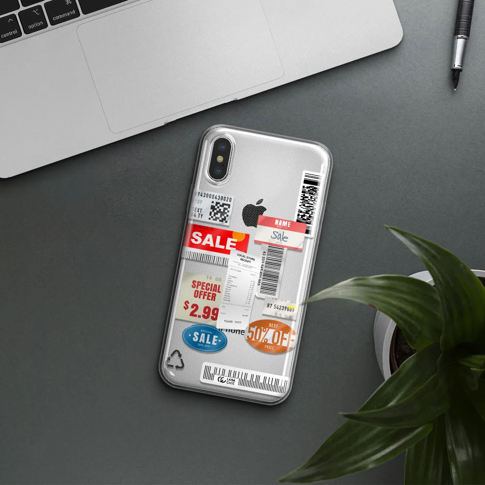 Sale Stickers Apple iPhone XS Clear TPU Case