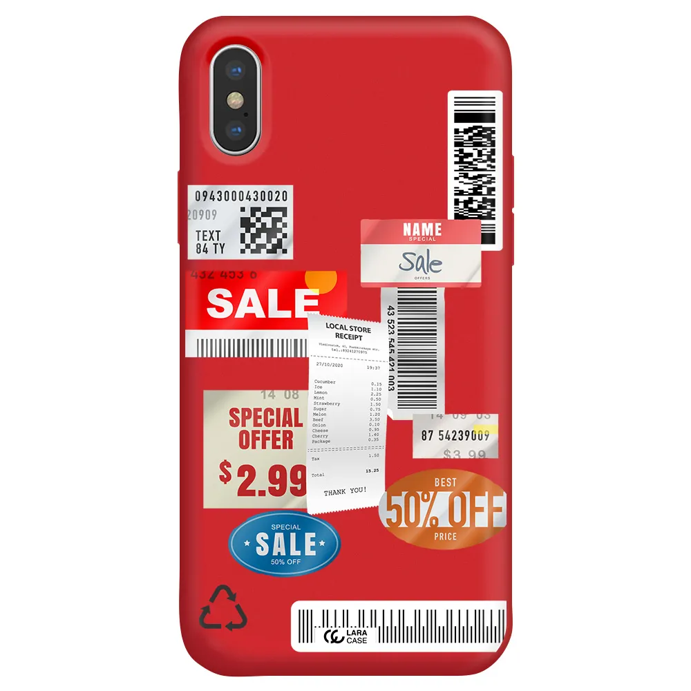 Sale Stickers Apple iPhone XS Silicone Imperial Red Case