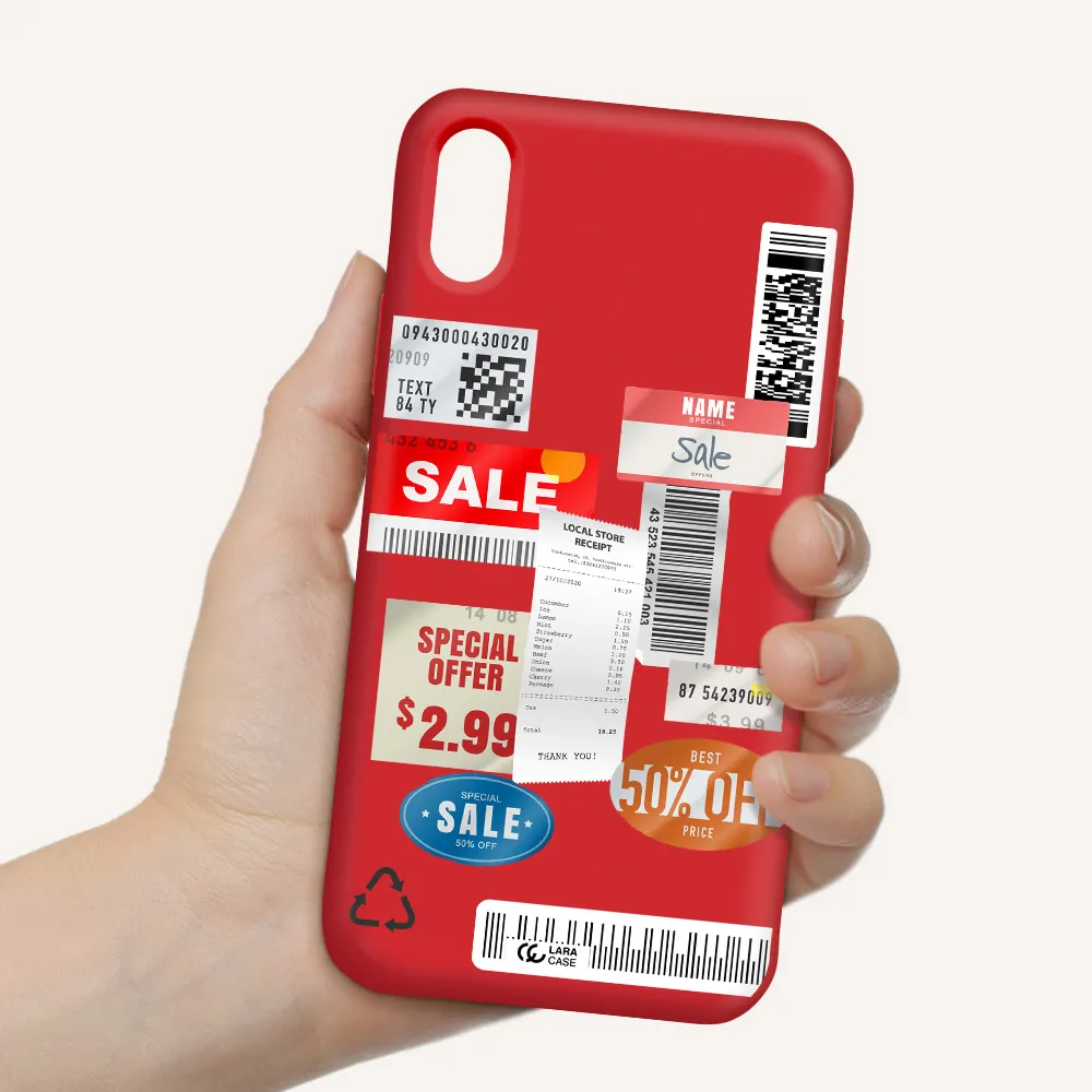 Sale Stickers Apple iPhone XS Silicone Imperial Red Case