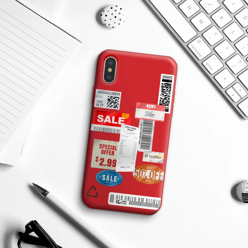 Sale Stickers Apple iPhone XS Silicone Imperial Red Case