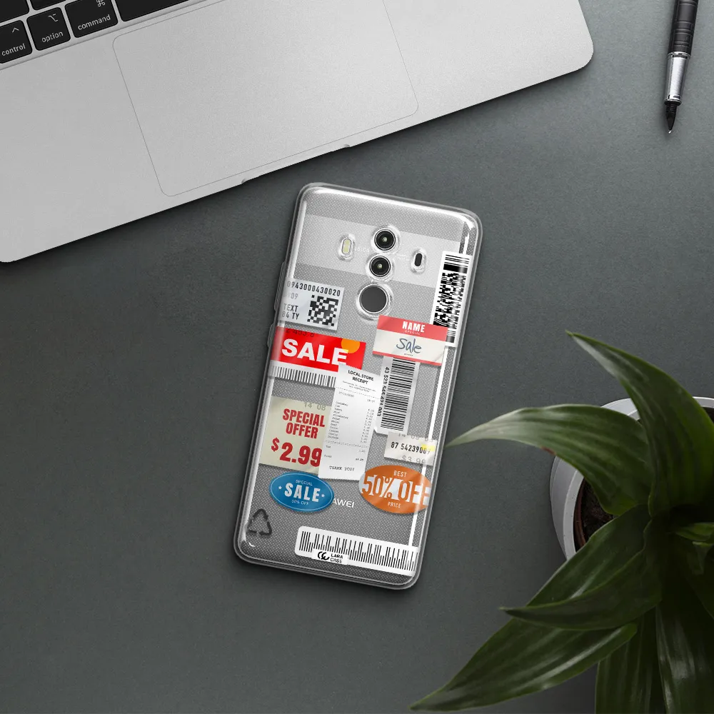 Sale Stickers Huawei Mate 10 Clear TPU Case