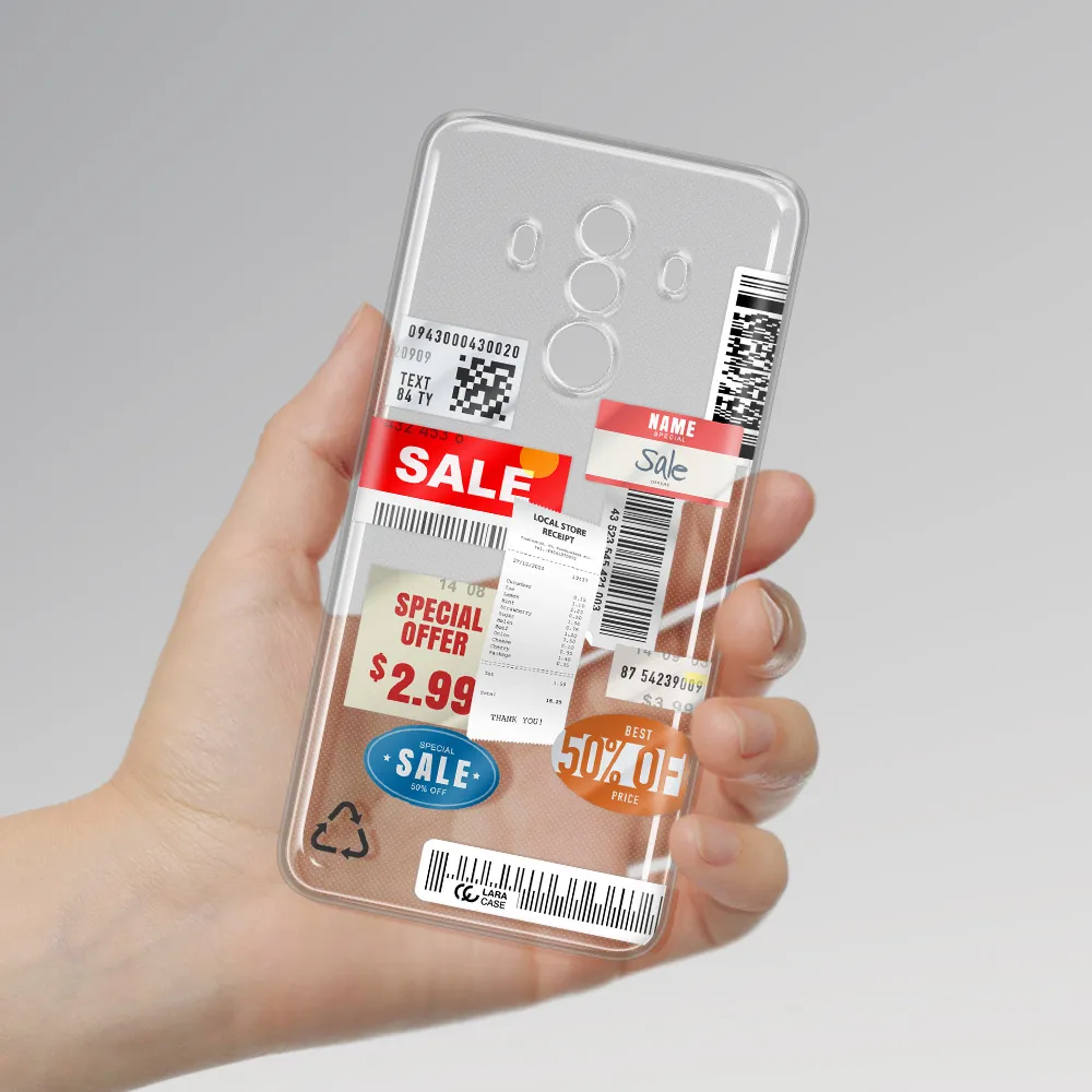Sale Stickers Huawei Mate 10 Pro Clear TPU Case