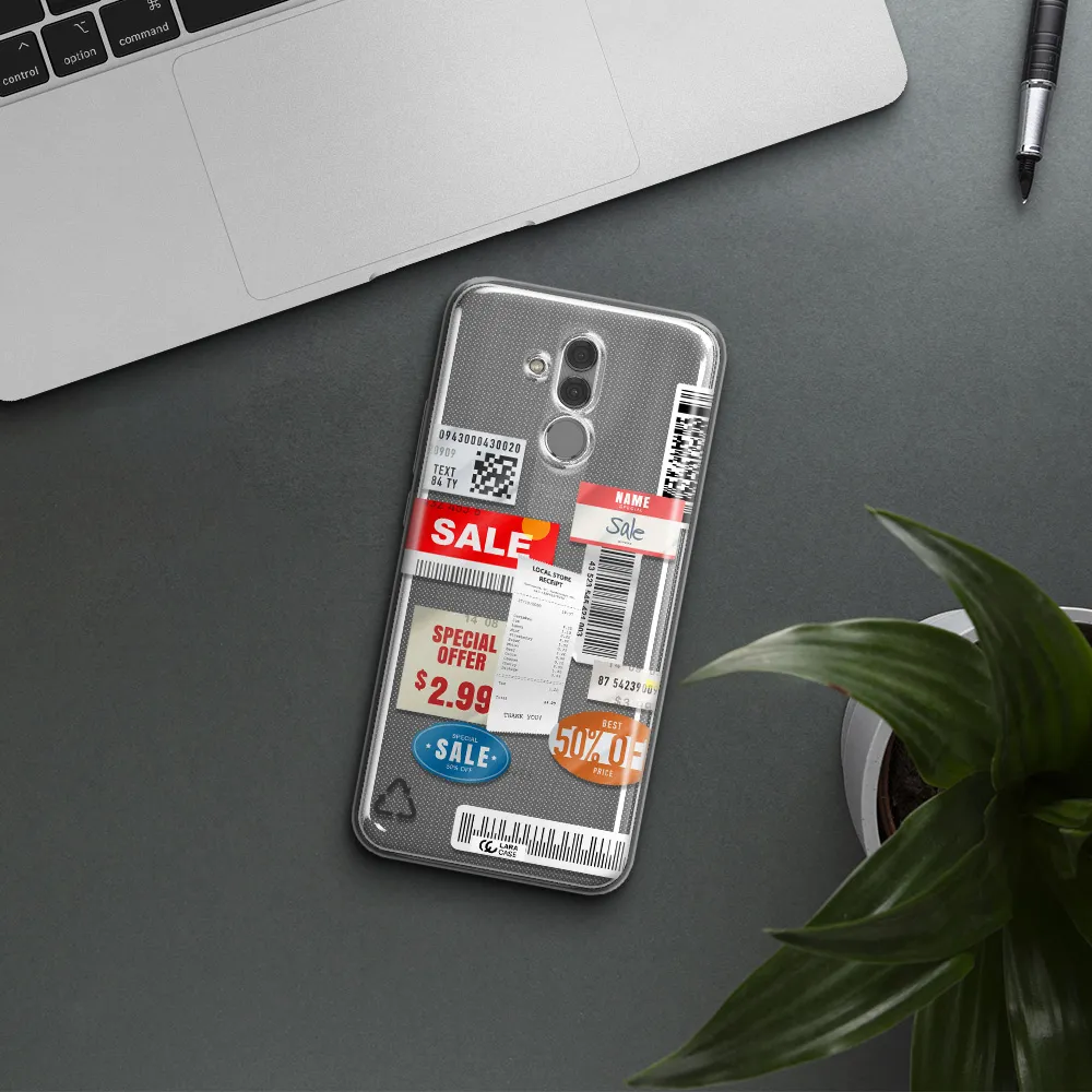 Sale Stickers Huawei Mate 20 Lite Clear TPU Case