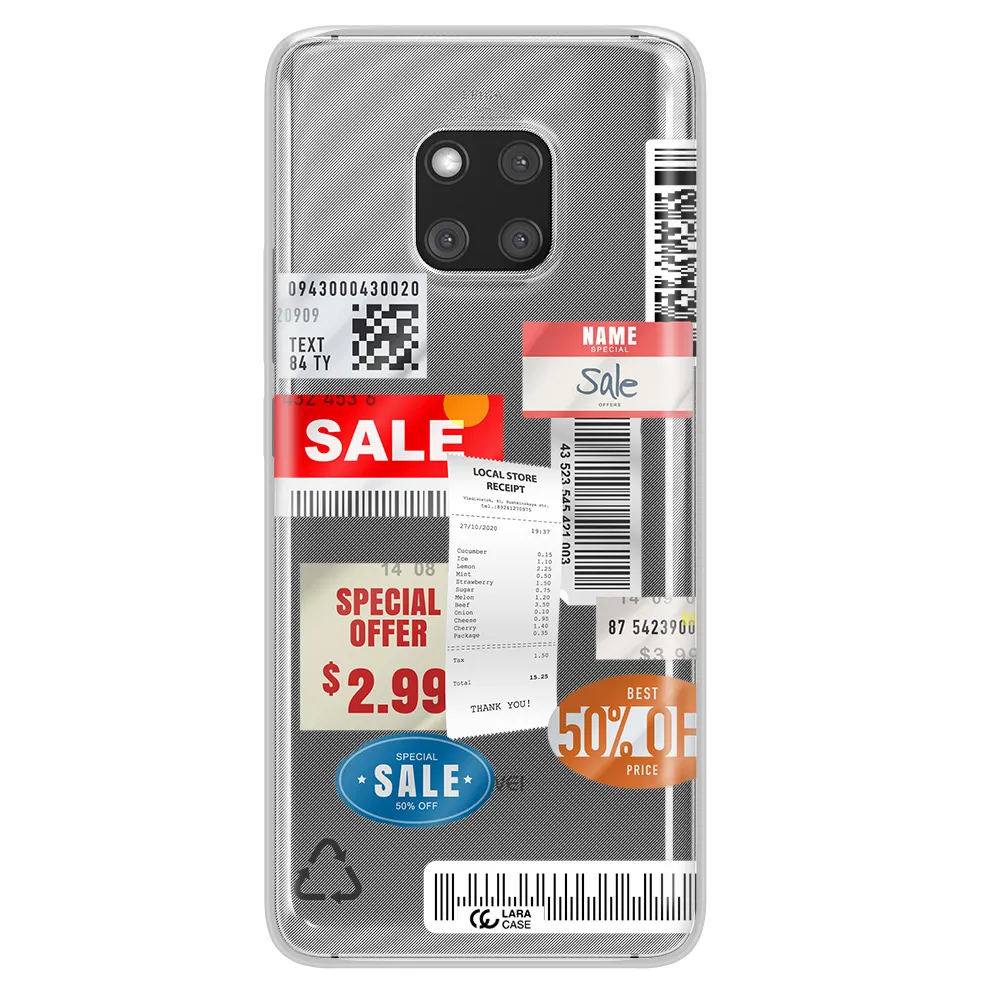 Sale Stickers Huawei Mate 20 Pro Clear TPU Case