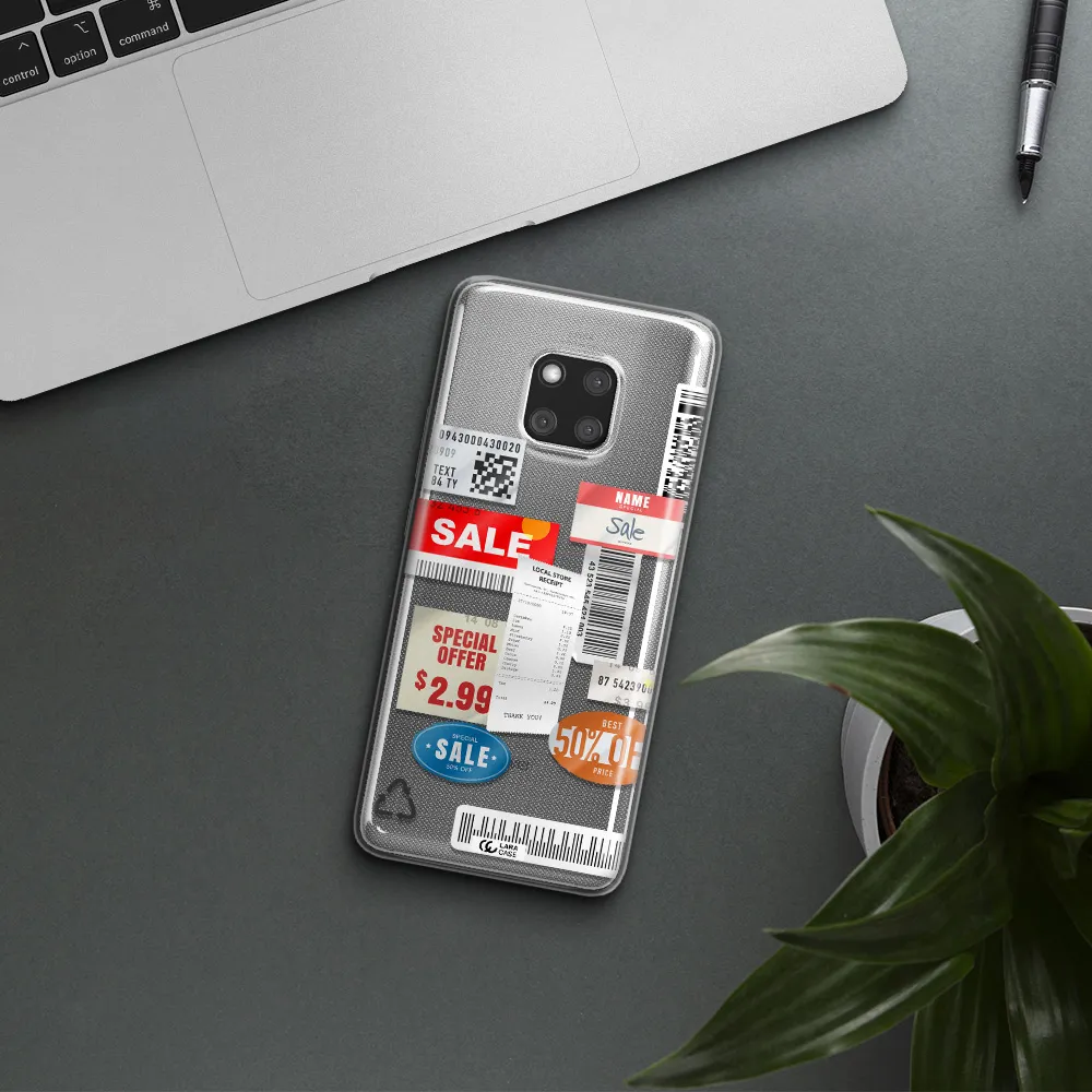 Sale Stickers Huawei Mate 20 Pro Clear TPU Case