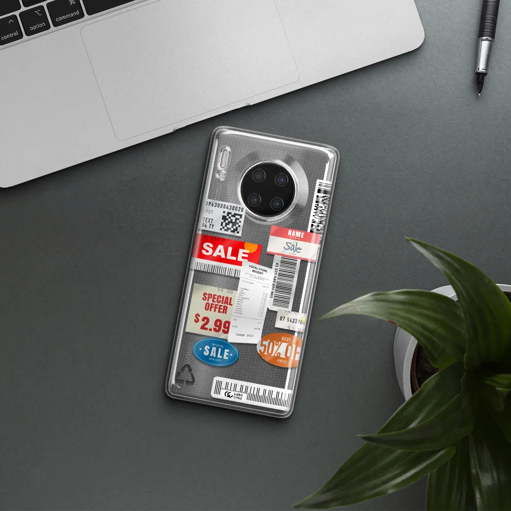 Sale Stickers Huawei Mate 30 Pro Clear TPU Case