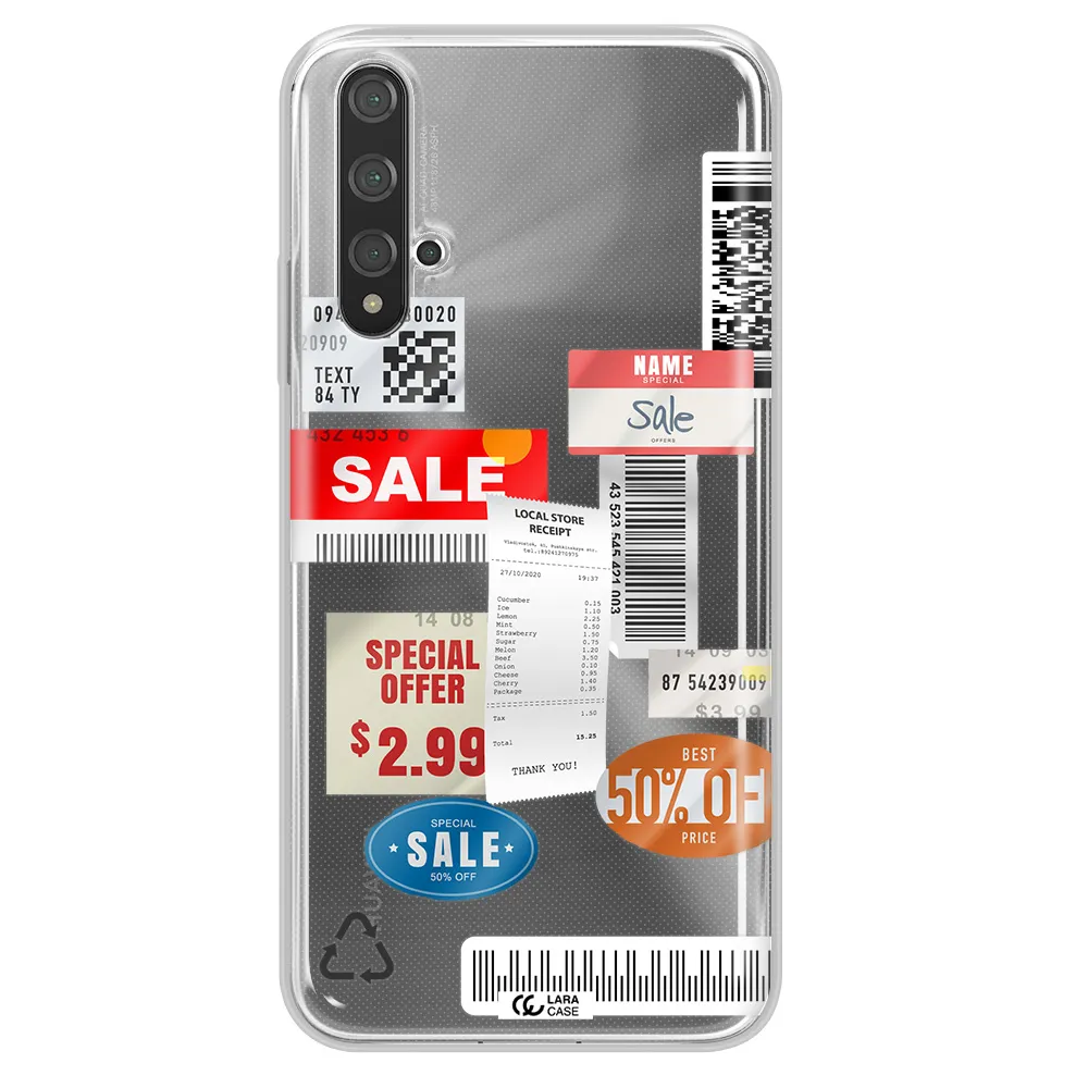 Sale Stickers Huawei Nova 5t Clear TPU Case