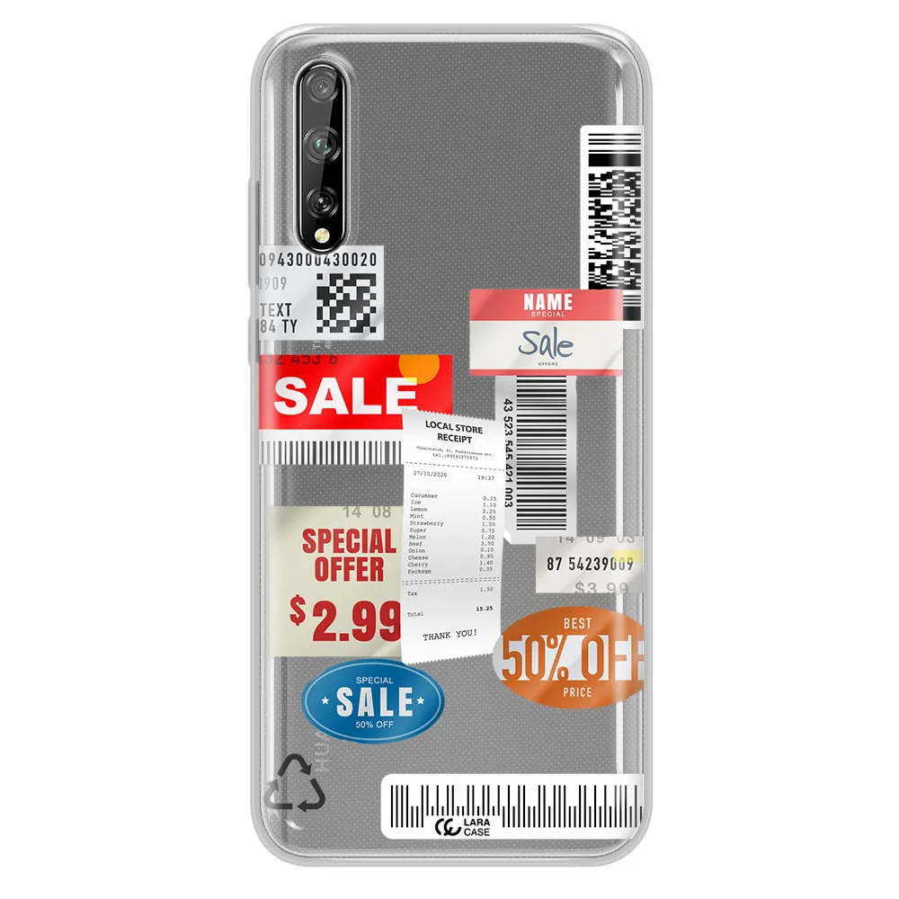 Sale Stickers Huawei P Smart S Clear TPU Case