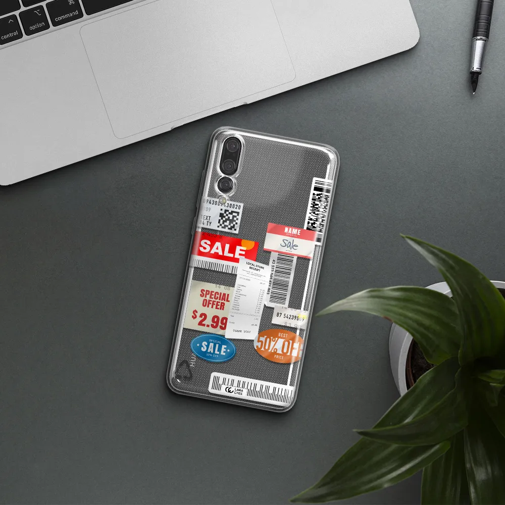 Sale Stickers Huawei P20 Pro Clear TPU Case