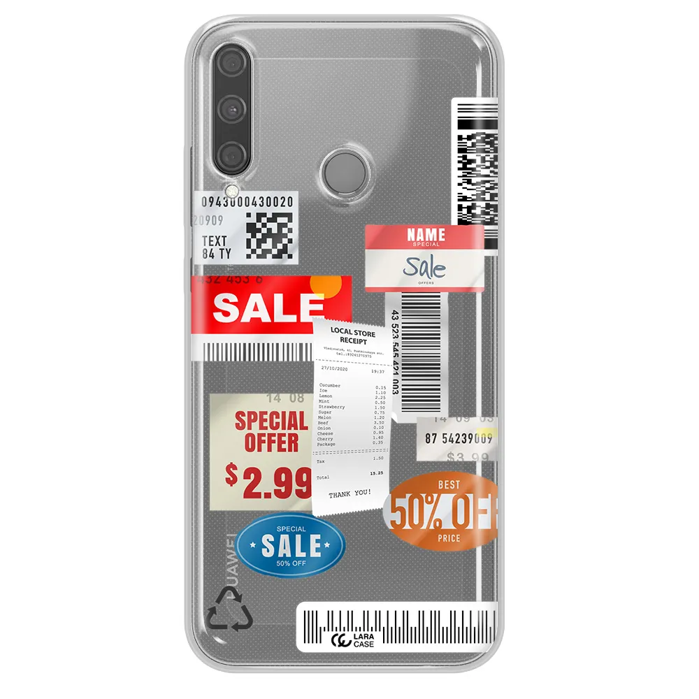 Sale Stickers Huawei P40 Lite E Clear TPU Case