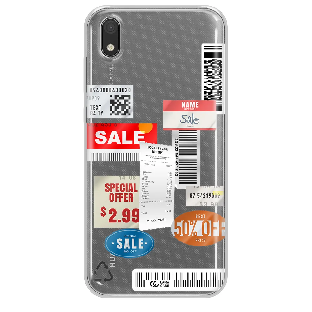 Sale Stickers Huawei Y5 2019 Clear TPU Case