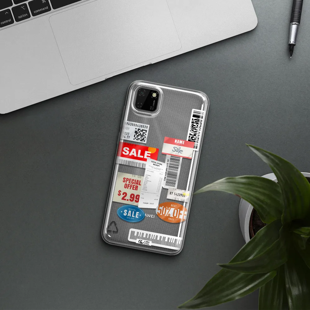 Sale Stickers Huawei Y5P Clear TPU Case