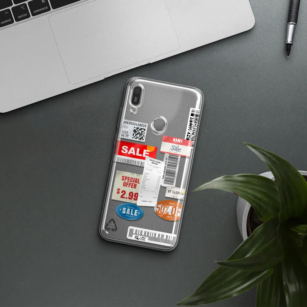 Sale Stickers Huawei Y6 2019 Clear TPU Case