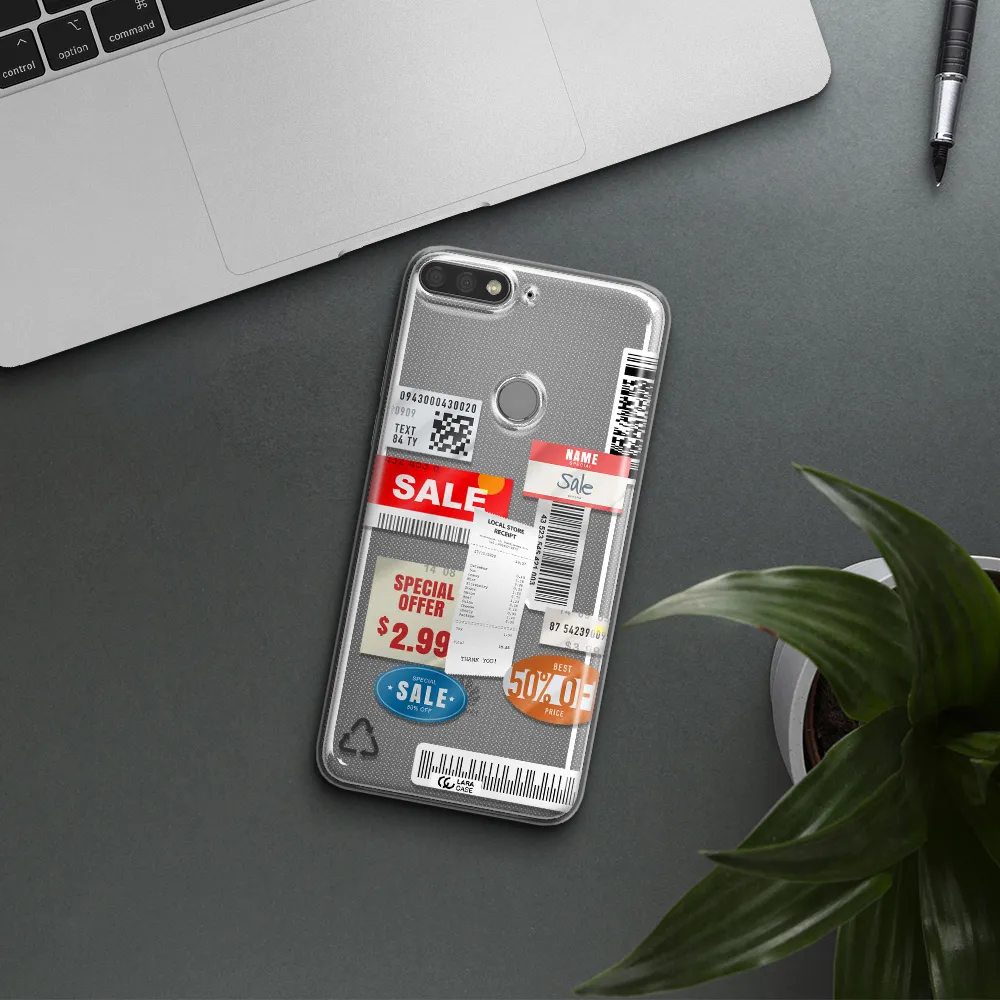 Sale Stickers Huawei Y7 Prime 2018 Clear TPU Case