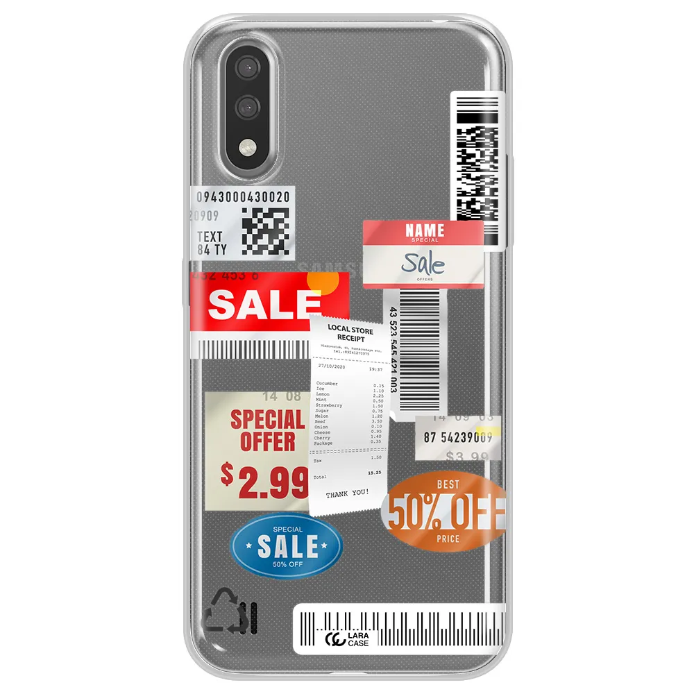 Sale Stickers Samsung A01 Clear TPU Case